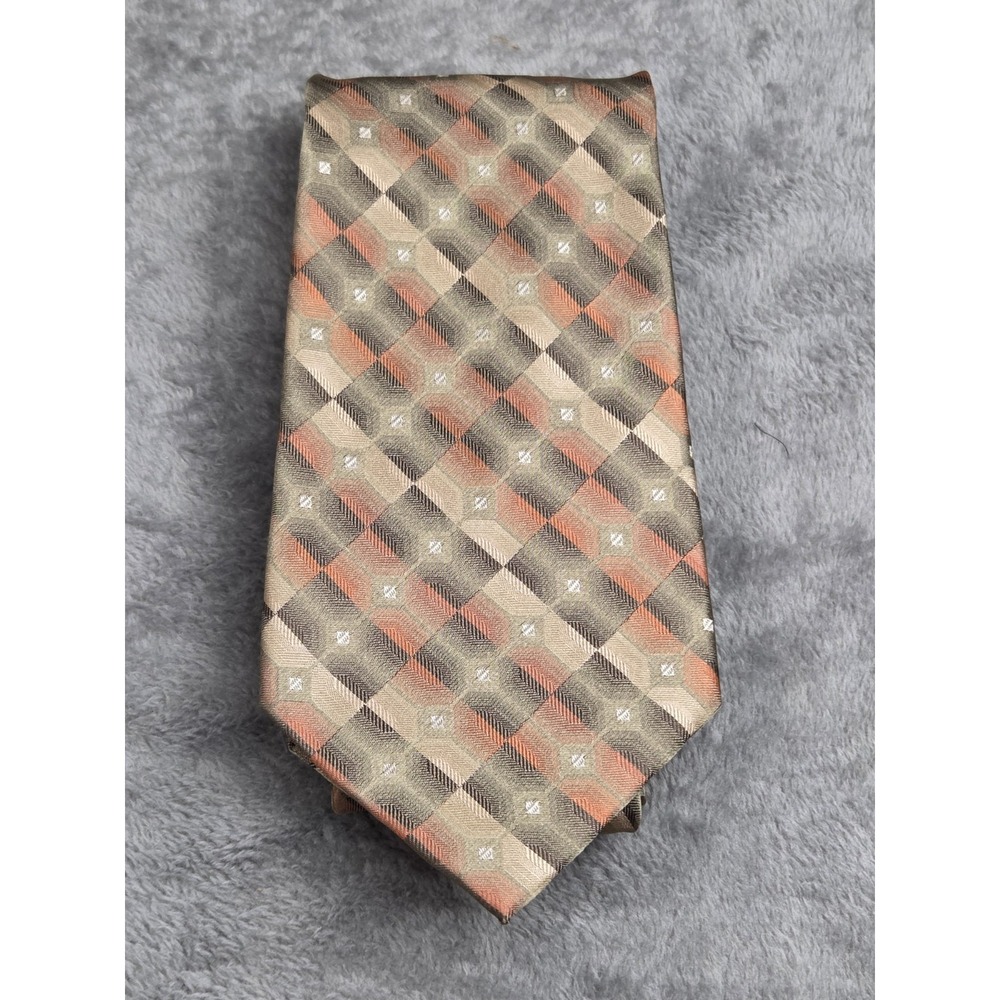Joseph And Feiss 100% Silk Tie Geometric Pattern Illusion Blocks‎ Cubes